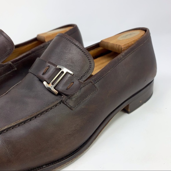 Magnanni Lino Brown Leather Slip On Loafers 12M main image 9